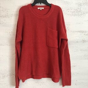 Madewell pull over sweater.  Coral color.  Size M